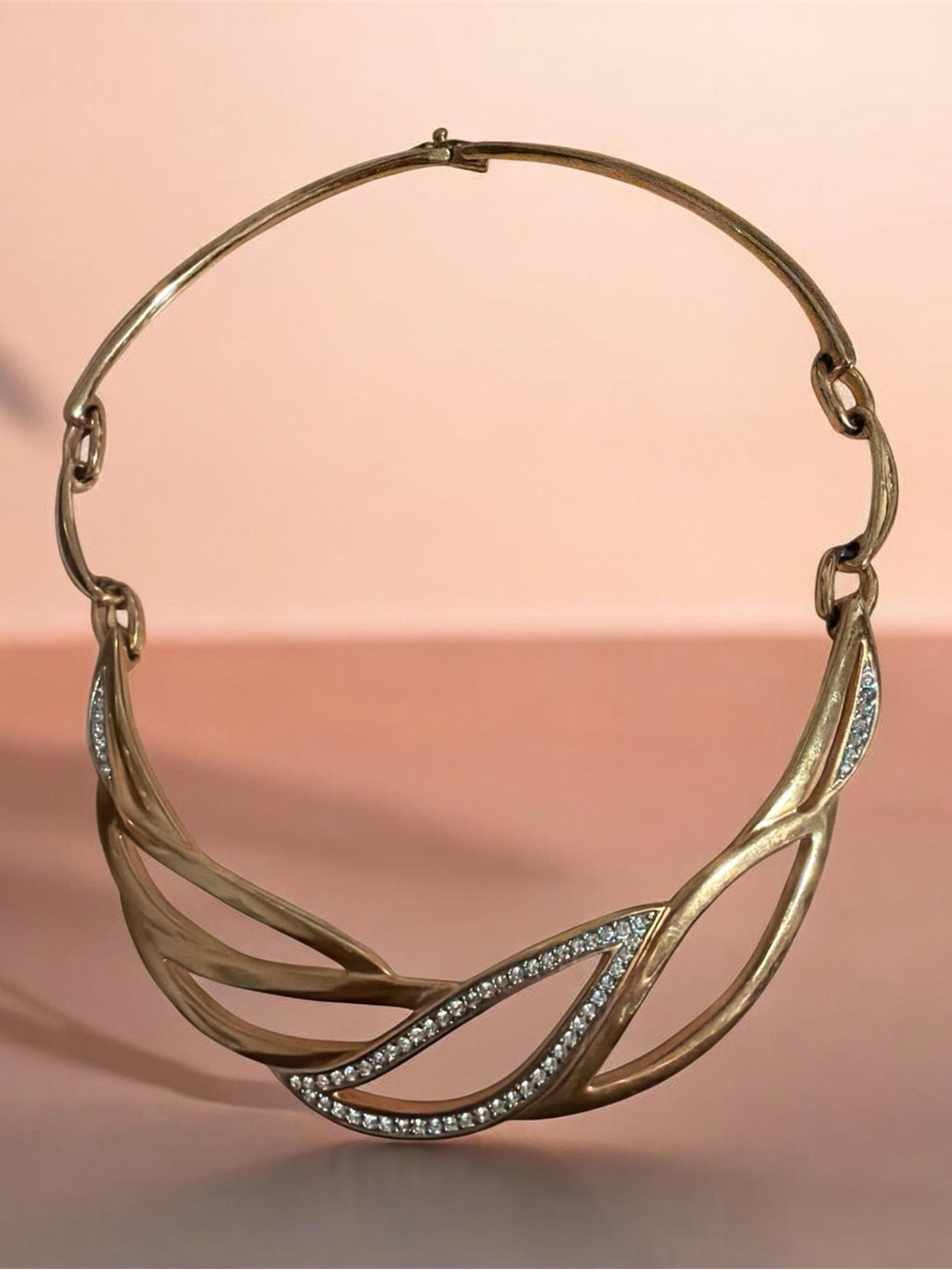 Vintage Monet 1980s gold-tone choker necklace